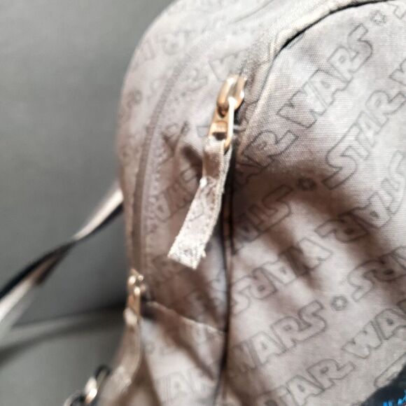 Pottery Barn Kids Backpack Star Wars Grey Logo Darth Vader Light Saber Book Bag - Picture 4 of 11